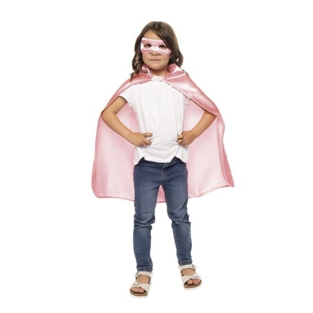 Set superheroe  capa y antifaz rosa