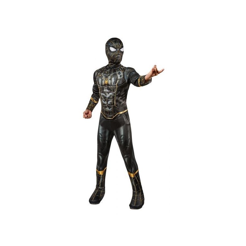 Dsifraz Spider Man negro deluxe para niño tallas