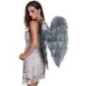 Alas grises de plumas 65x65 cm angel caido