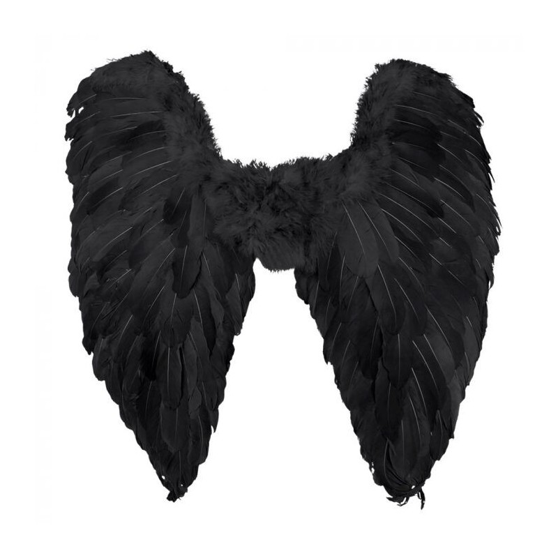 Alas negras plumas Angel negro 65x65 cm
