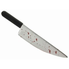 Cuchillo carnicero asesino ensangrentado 48