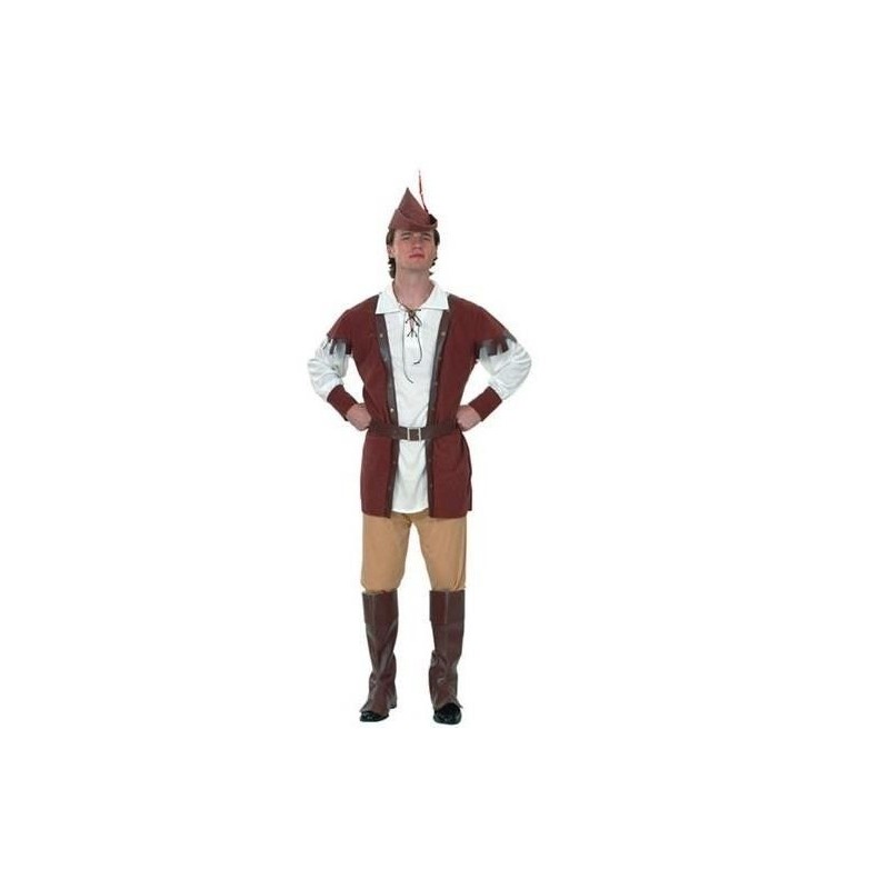 Disfraz robin hood adulto marron talla m-l