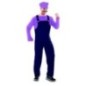 Disfraz Fontanero morado malo adulto waluigi talla L