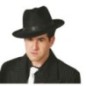 Sombrero ganster negro de tela