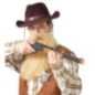 Sombrero vaquero flocado marron