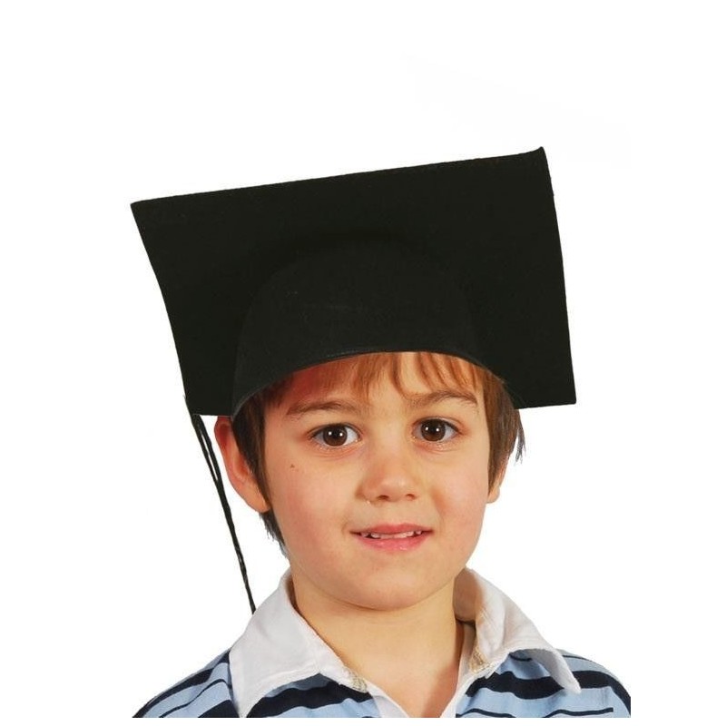 Birrete infantil fieltro gorro graduado sombrero