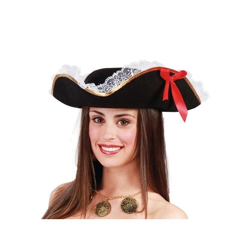 Sombrero pirata corsaria mujer