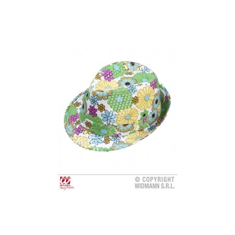 Sombrero flores hippie con lentejuelas