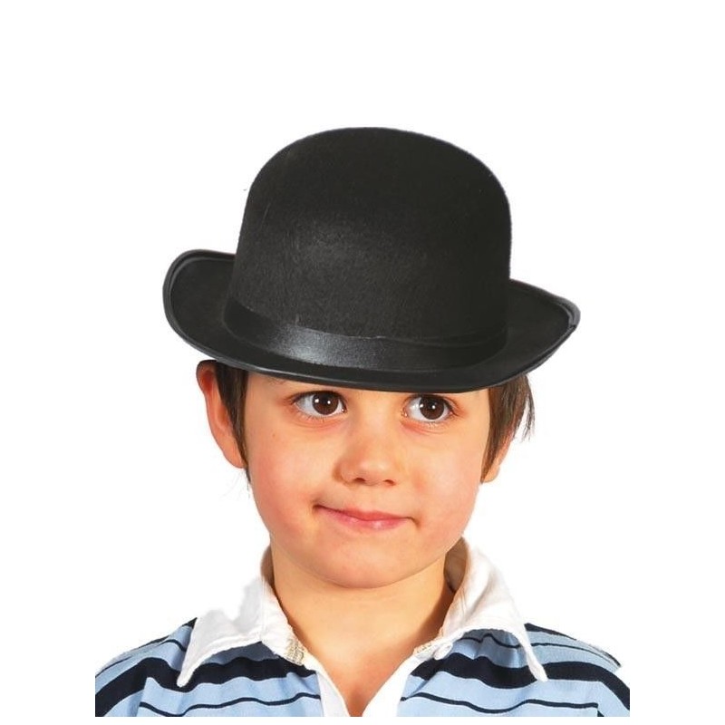 Bombin negro de fieltro infantil