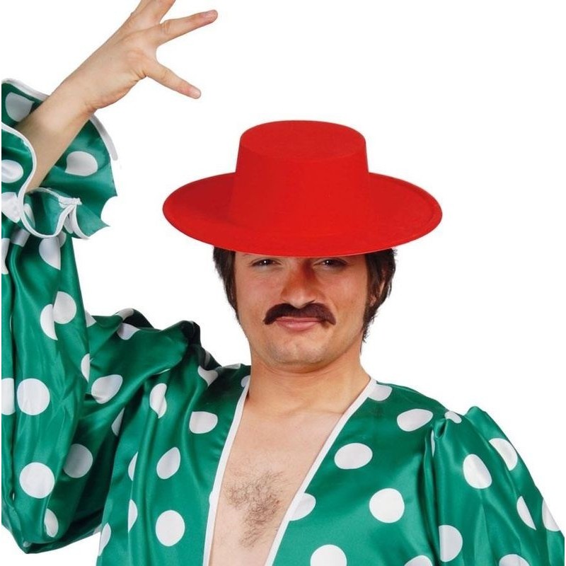 Sombrero cordobes rojo flocado