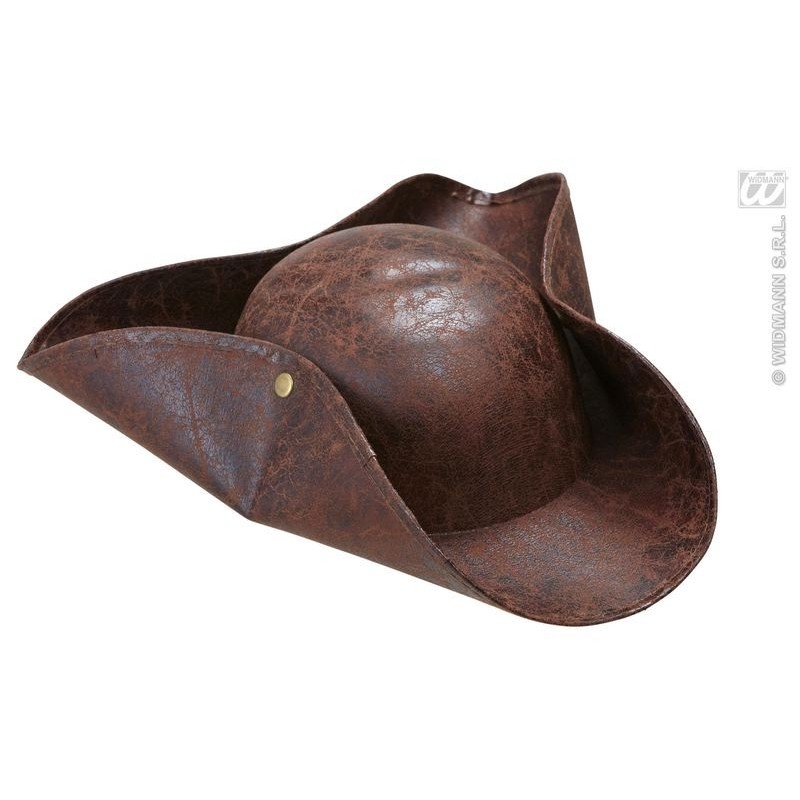 Tricornio pirata simil piel