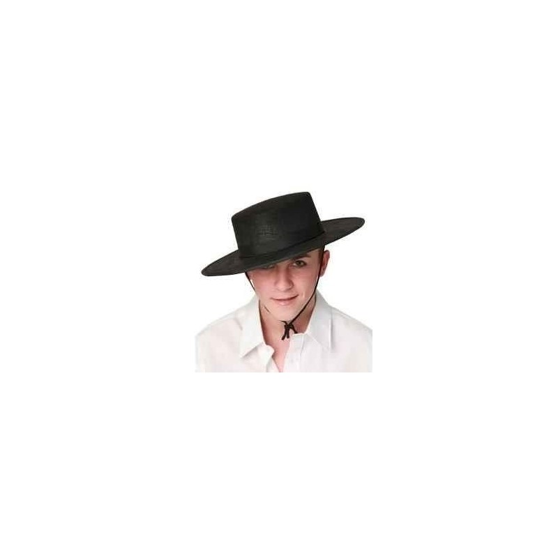 Sombrero cordobes fieltro negro lujo