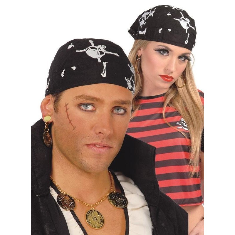 Pañuelo pirata con calveras
