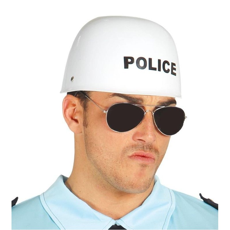 Casco policia moto plastico duro