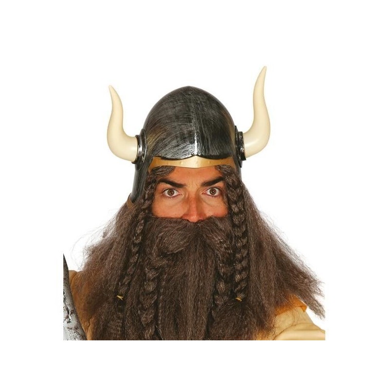 Casco barbaro guerrero vikingo