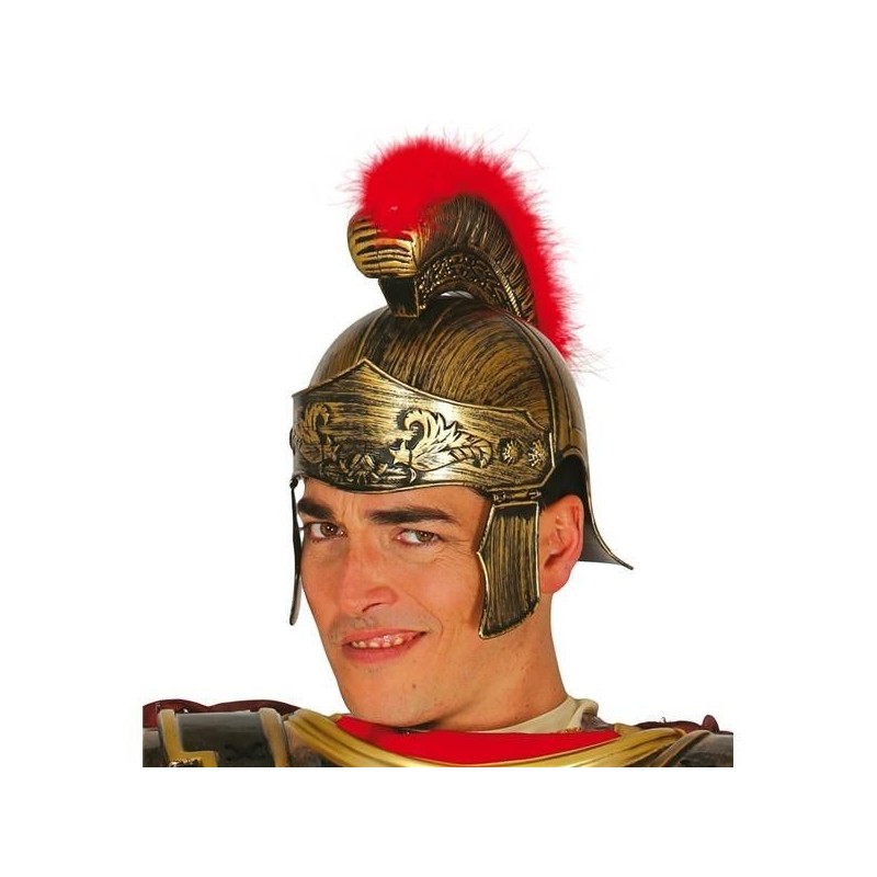 Casco soldado romano centurion dorado
