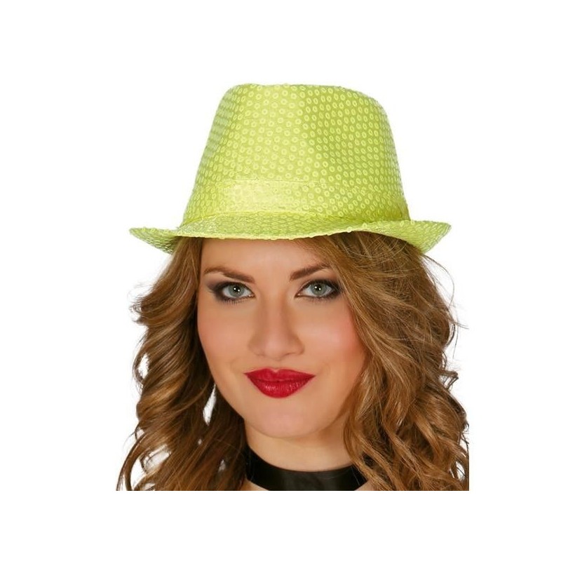 Sombrero lentejuelas amarillo