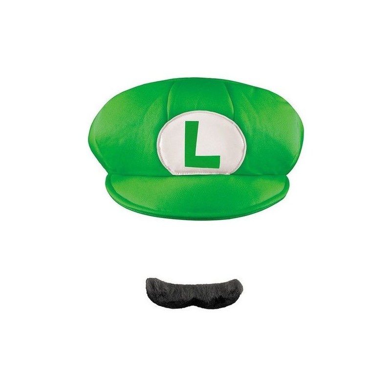 Kit luigi para niño sombrero y bigote