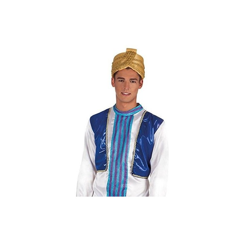 Turbante arabe dorado barato para paje