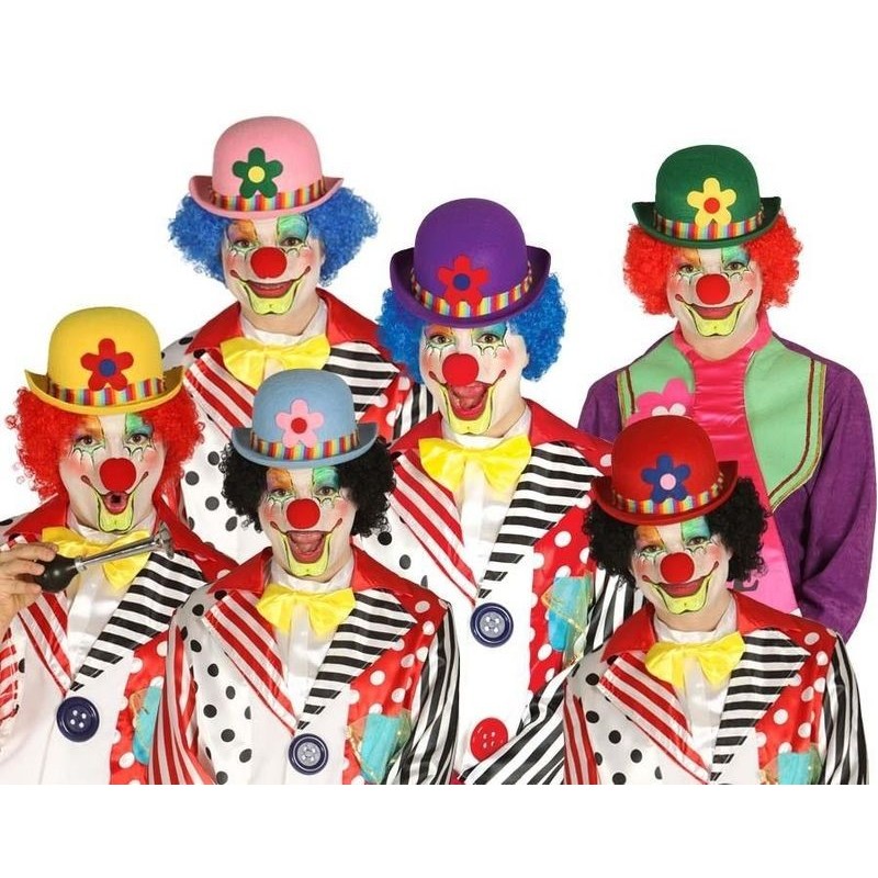 Bombin payaso de fieltro sombrero
