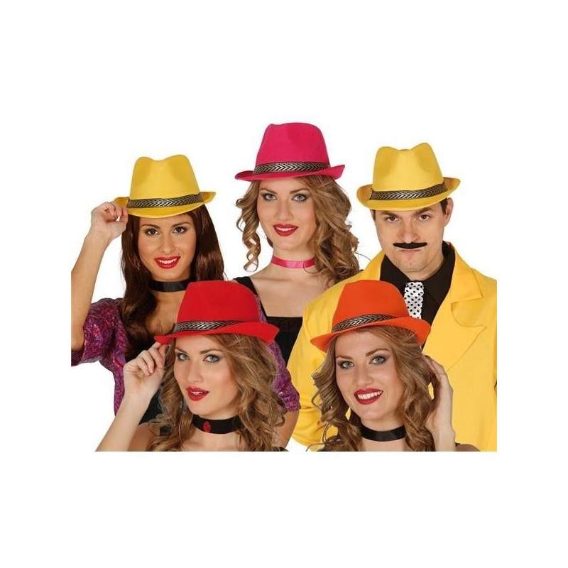 Sombrero gangster mascota colores surtidos
