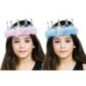Tiara princesa corona azul o rosa con marabu