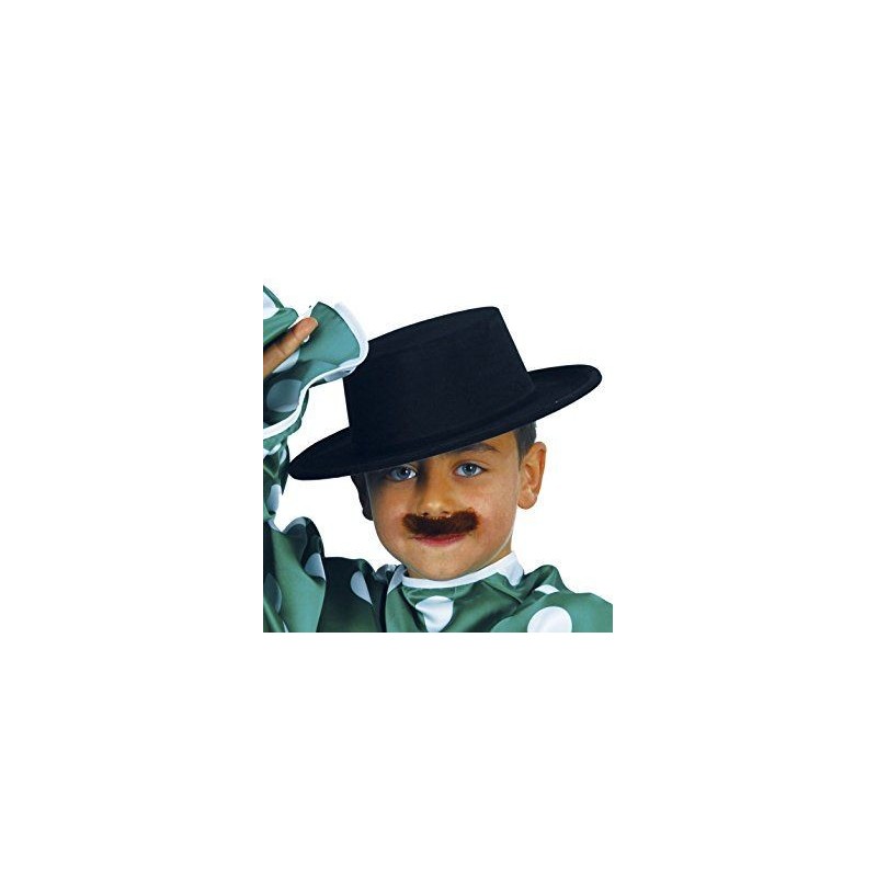Sombrero cordobes negro infantil flocado