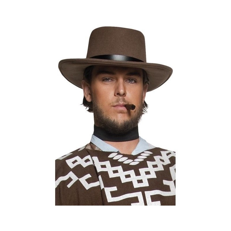 Sombrero vaquero marron deluxe oeste