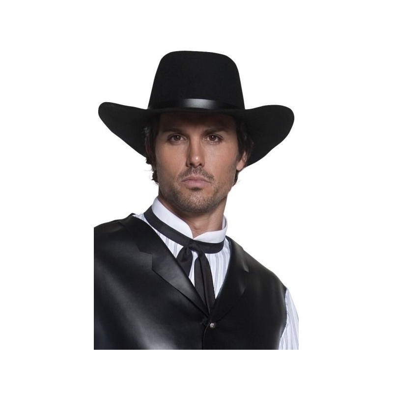 Sombrero vaquero negro del oeste