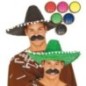 Sombrero mejicano paja 50 cm elige color