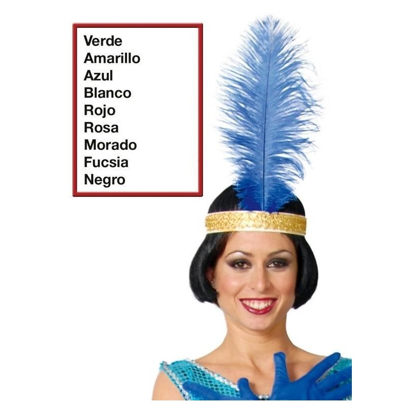 Pluma avestruz grande 40 cm elige color