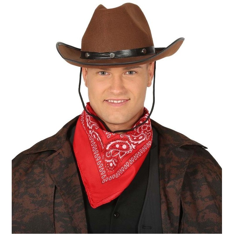 Sombrero vaquero marron cowboy del oeste