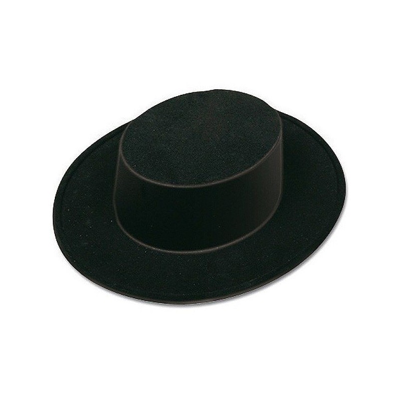 Sombrero cordobes infantil negro flocado