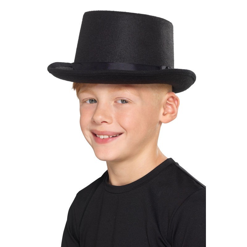Sombrero chistera negra infantil para niño copa
