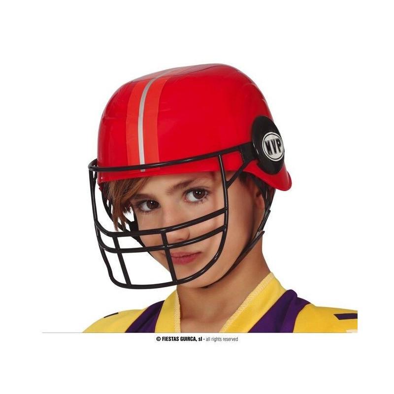 Casco futbol americano rojo infantil