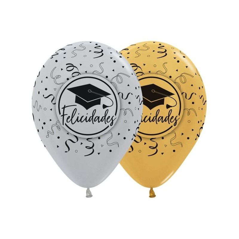 Globos Graduacion 12 uds 30 cm