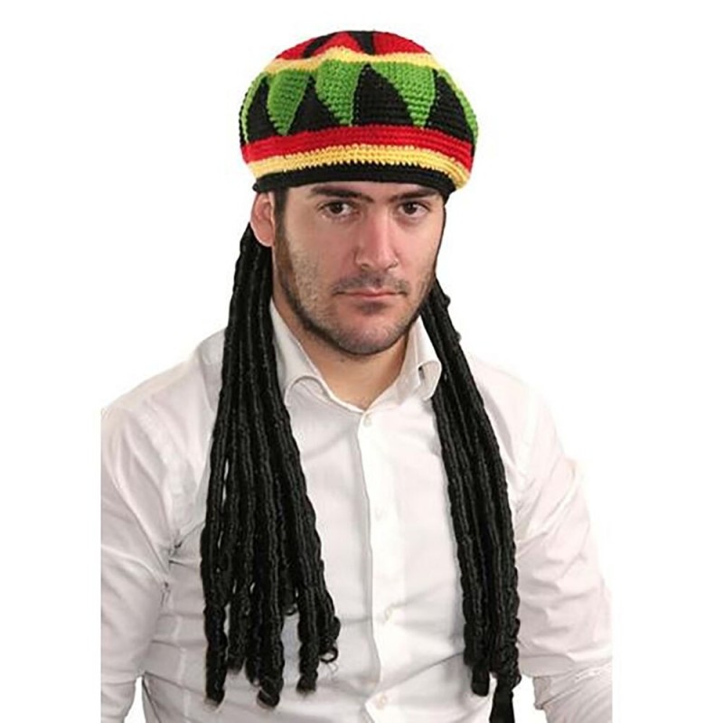 Gorra con rastas jamaicano