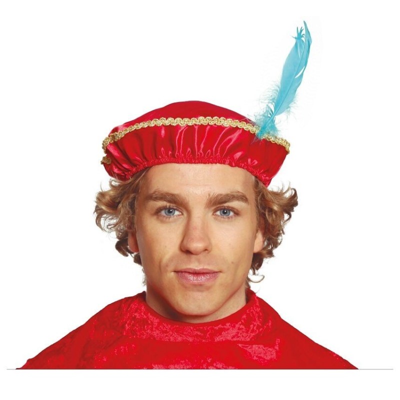 Gorro paje de rey rojo