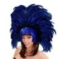 Tocado brasileño carnaval con plumas azules