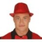 Sombrero gangster rojo con lentejuelas