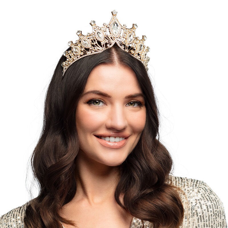 Tiara metal en oro rosa Dama real