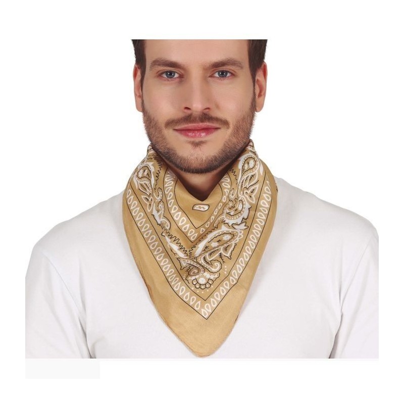 Pañuelo vaquero beige claro marfil