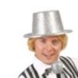 Sombrero chistera escarcha plata