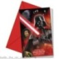 Invitaciones star wars 6 uds