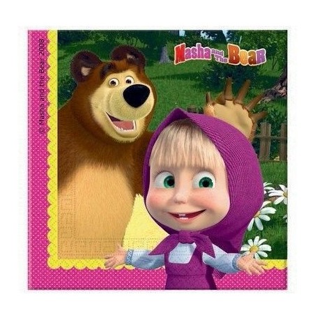 servilletas masha y el oso 20 uds 33x33 cm 86514 883028295852