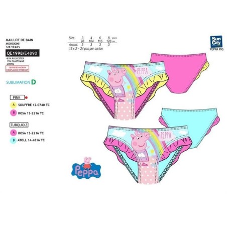 Culetin peppa pig braguita de baño infantil-Tus Disfraces