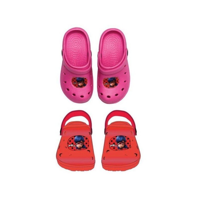 Zuecos ladybug rosa o rojas tallas infantiles