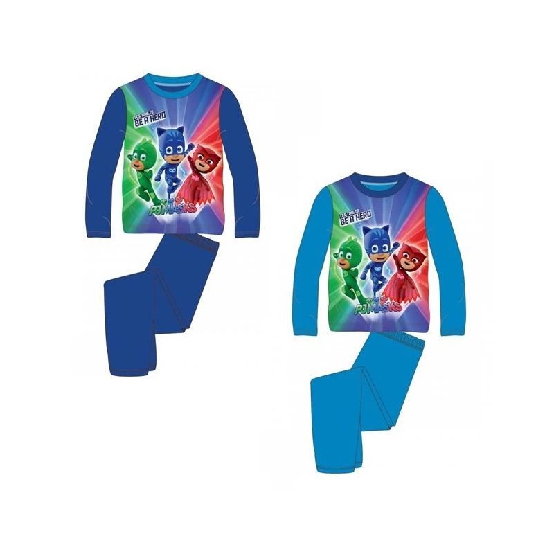 Pijama de pj mask para niño azul claro