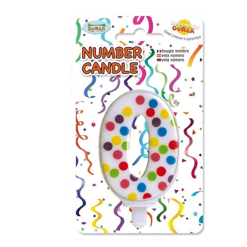 Vela confetti numeros tarta cumpleaños