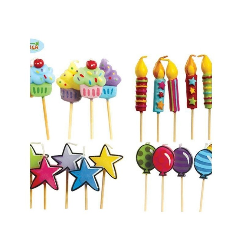 Velas 5 uds surtidas diferentes modelos